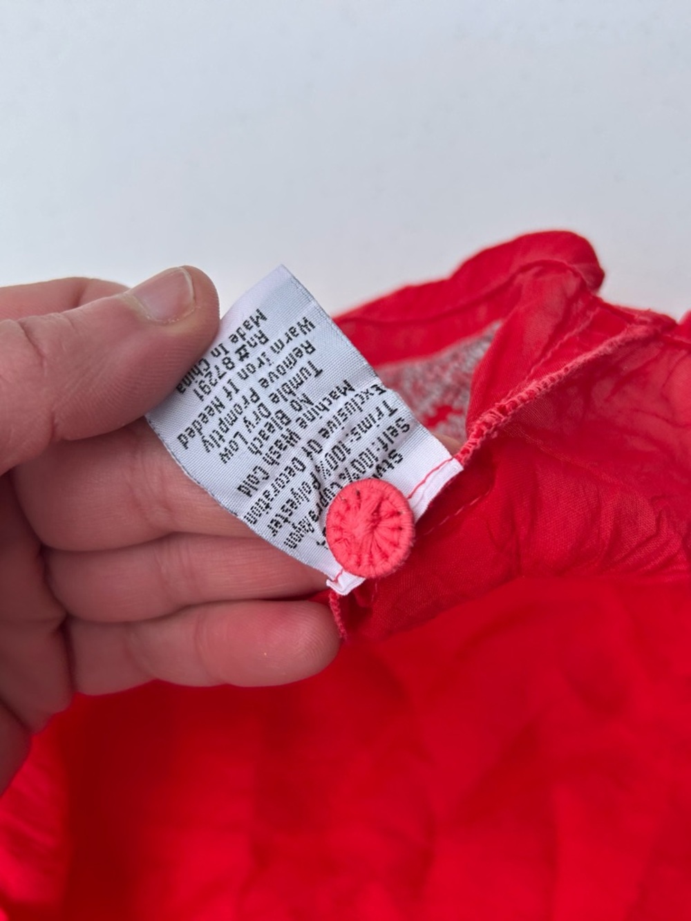 Johnny Was Red Embroidered Floral V‑Neck Tunic - Picture 9 of 13